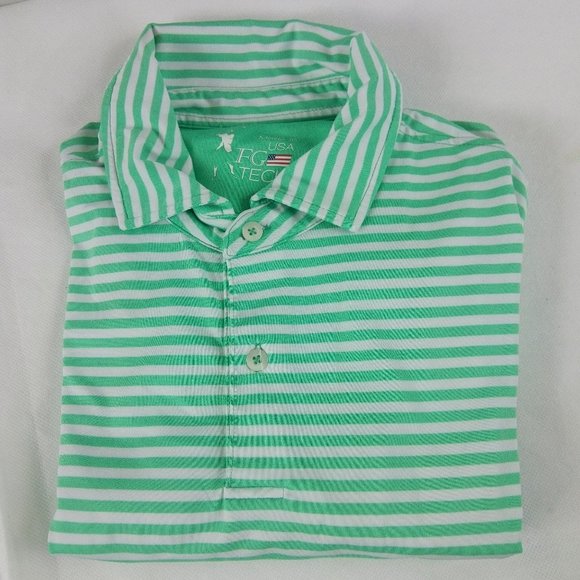 Fairway & Greene Shirts Fairway Greene F G Tech Mens Green White